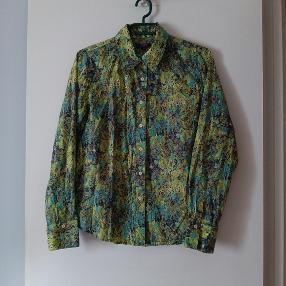 LIBERTY ART FABRICS Multicolor Floral Print Shirt L - Picture 1 of 4